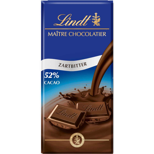 Lindt Maître Chocolatier Zartbittter Schokolade Tafel 100g / 3.52oz
