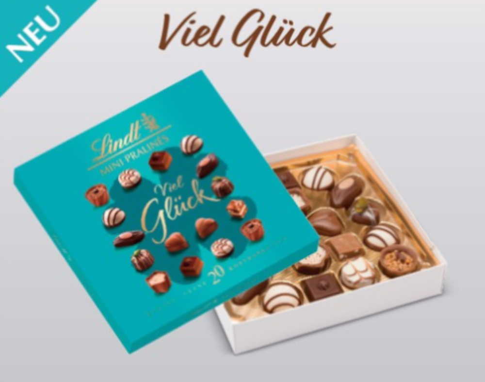 Lindt Mini-Pralinés "Viel Glück" 100g  / 3.52 oz