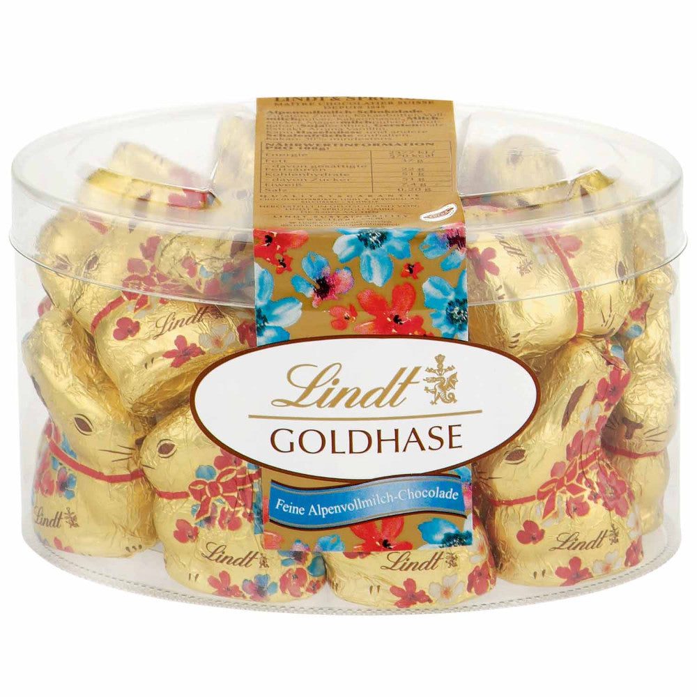 Lindt Mini Goldhasen Blumen Edition 20 Stück im Köcher 200g / 7.05oz