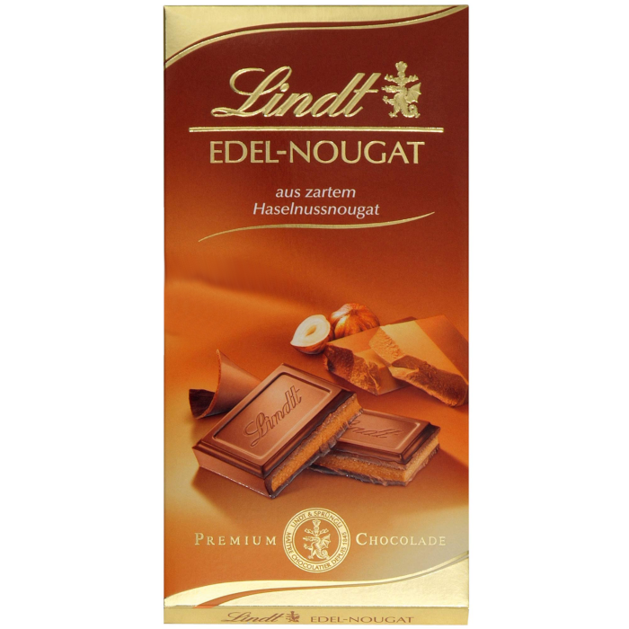 Lindt Edel-Nougat Schokoladen Tafel 100g / 3.52oz