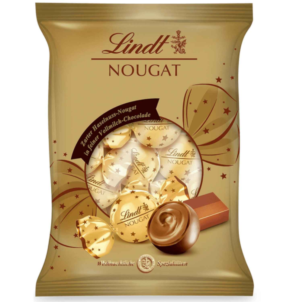 Lindt Nougat Kugeln mit Vollmilchschokolade 101g / 3.56 oz