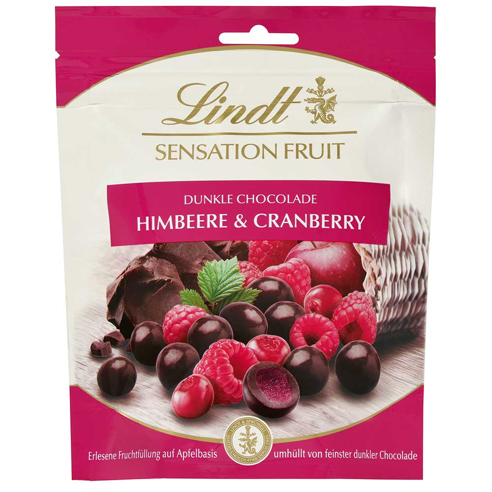 Lindt Sensation Fruit Hindbær & Tranebær 150g / 5.29oz