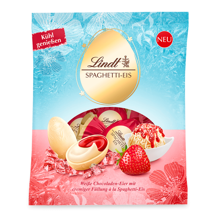 Lindt Spaghetti-Eis Weiße Schokoladen Ostereier 90g / 3.19 oz