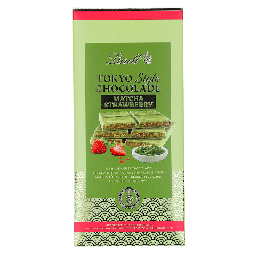 Lindt Tokyo Style Matcha-Strawberry Chocolate Bar 145g / 5.11oz