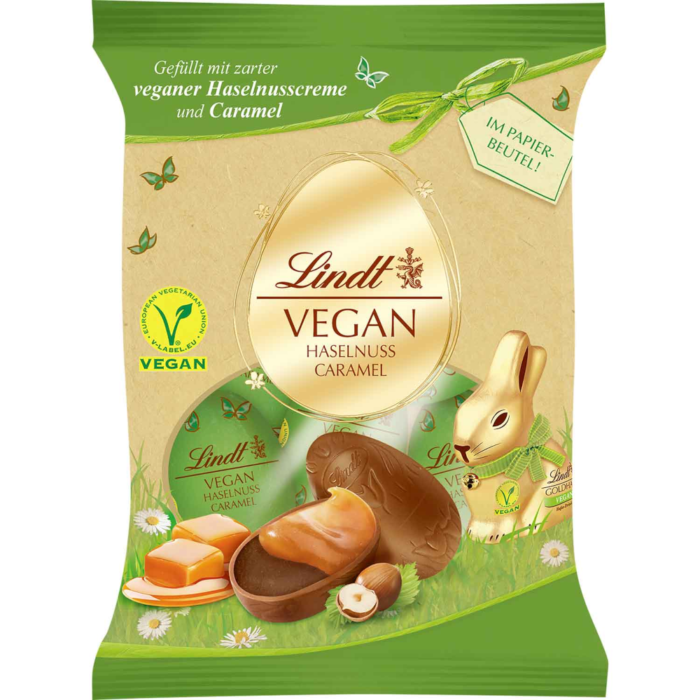 Lindt Vegan Haselnuss Caramel Ostereier 90g / 3.19oz