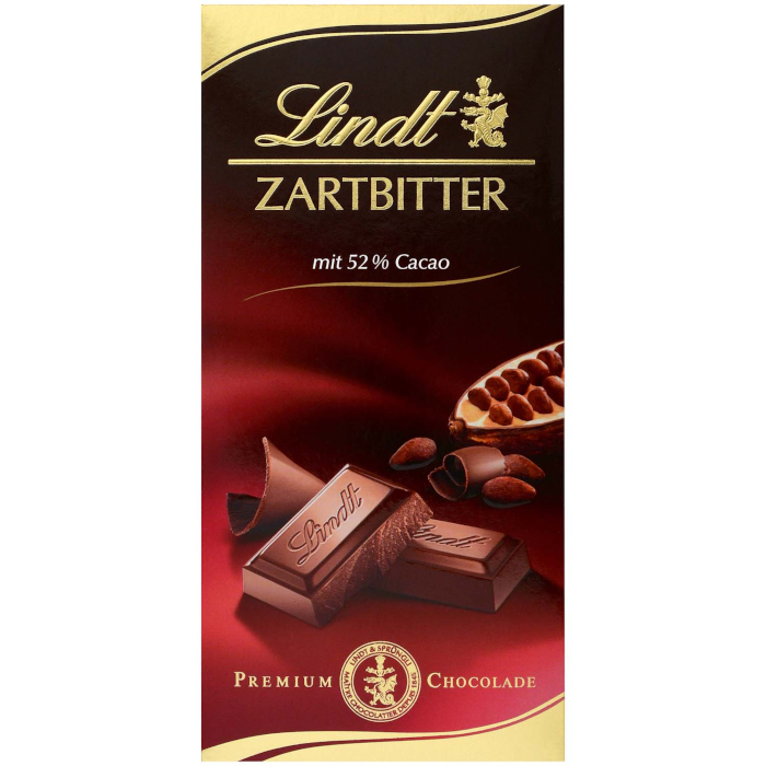 Lindt Zartbitter Schokoladen Tafel 100g / 3.52oz