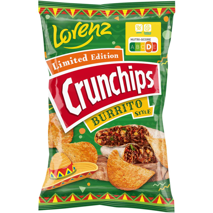 Lorenz Crunchips Limited Edition Burrito Style 130g / 4.58oz