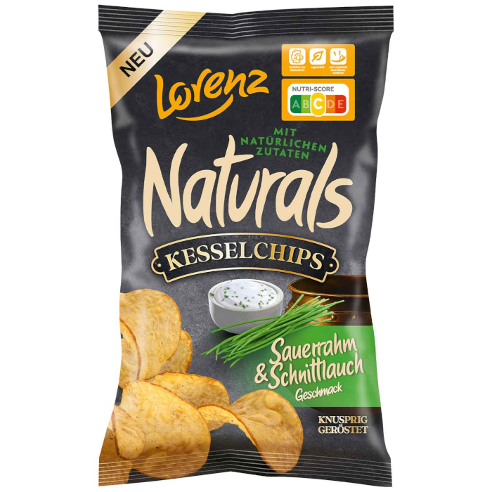 Lorenz Naturals Kesselchips Sauerrahm & Schnittlauch 95g / 3.35oz
