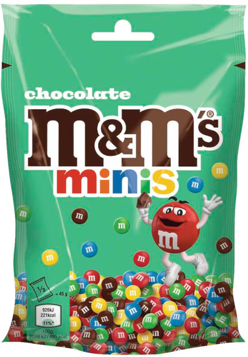 M&M'S Chocolate Minis, Lentejas de chocolate recubiertas 135g / 4.76oz