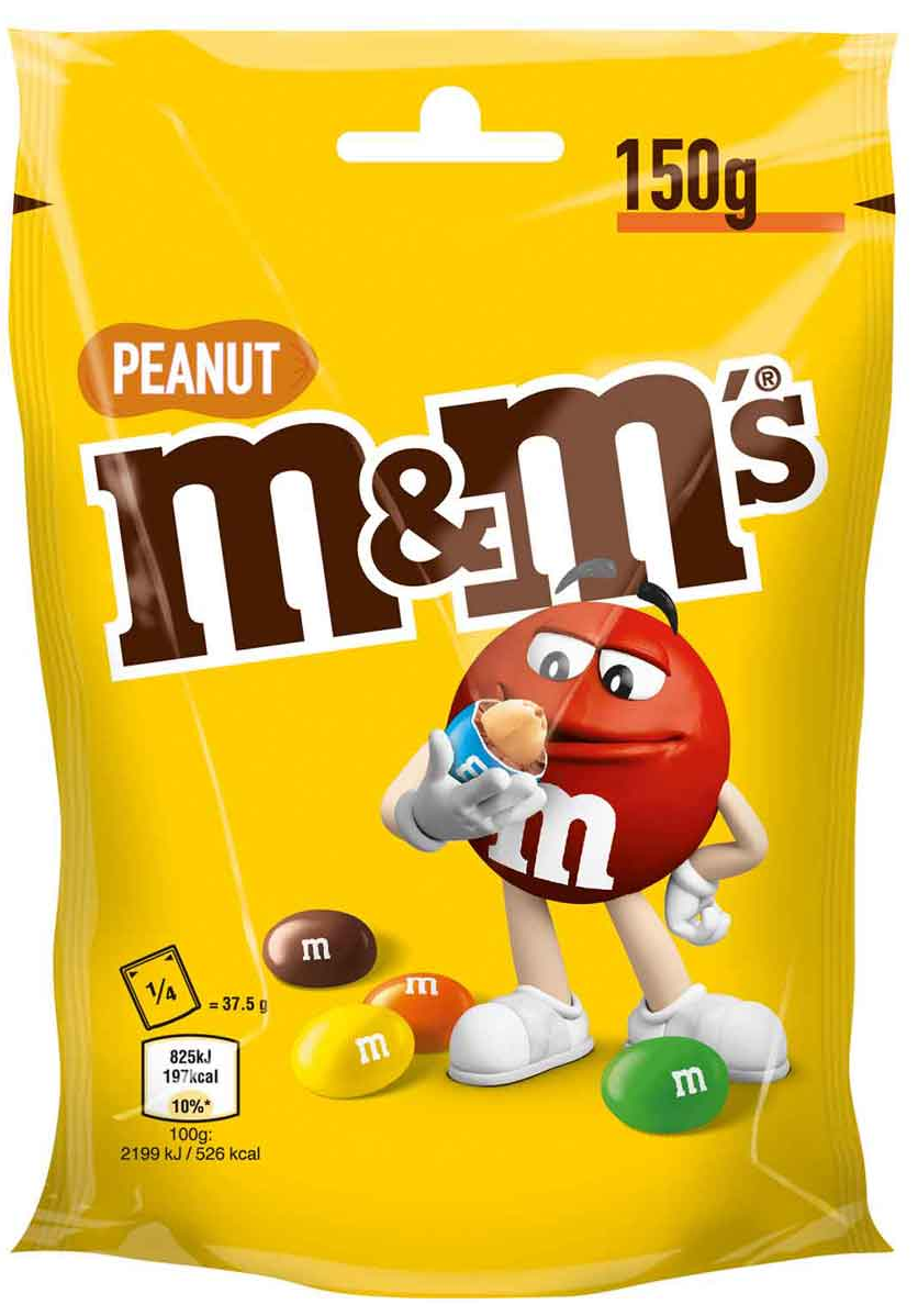 M&M'S Peanut, Dragierte Erdnüsse in Milchschokolade 150g
