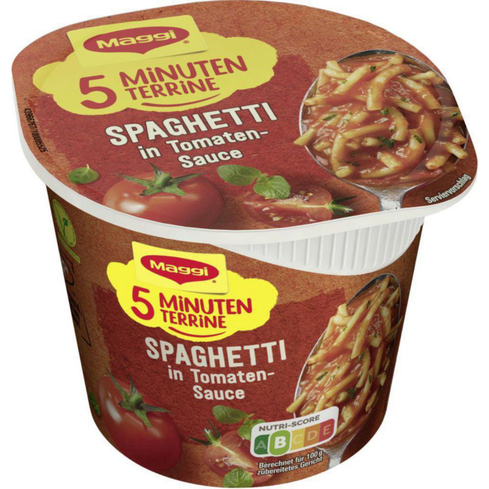 Maggi 5 Minuten Terrine Spaghetti in Tomaten Sauce 60g / 2.11oz