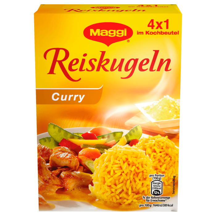 Maggi Reiskugeln im Kochbeutel Curry 125g / 4.4oz