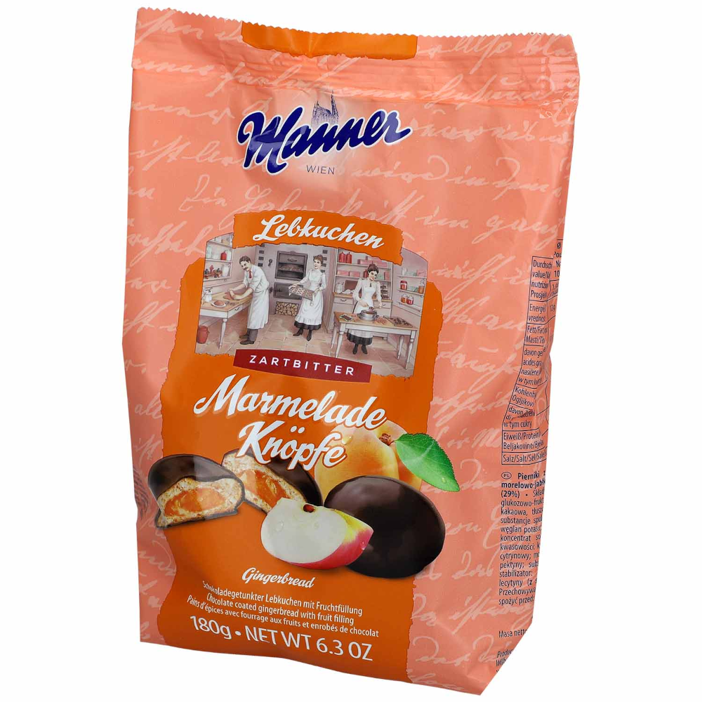 Manner Marmelade Knöpfe Lebkuchen mit Fruchtfüllung 180g / 6.3oz