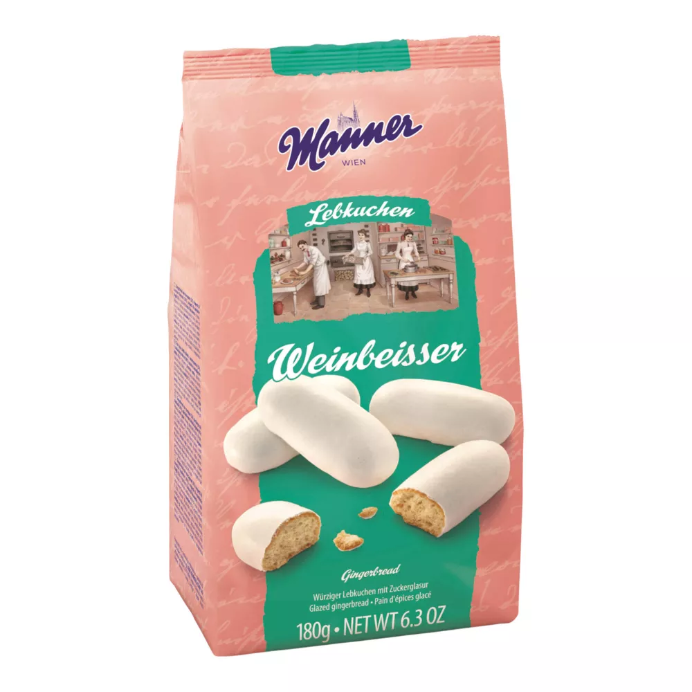 Manner Weinbeisser Lebkuchen mit Zuckerglasur 180g / 6.3oz