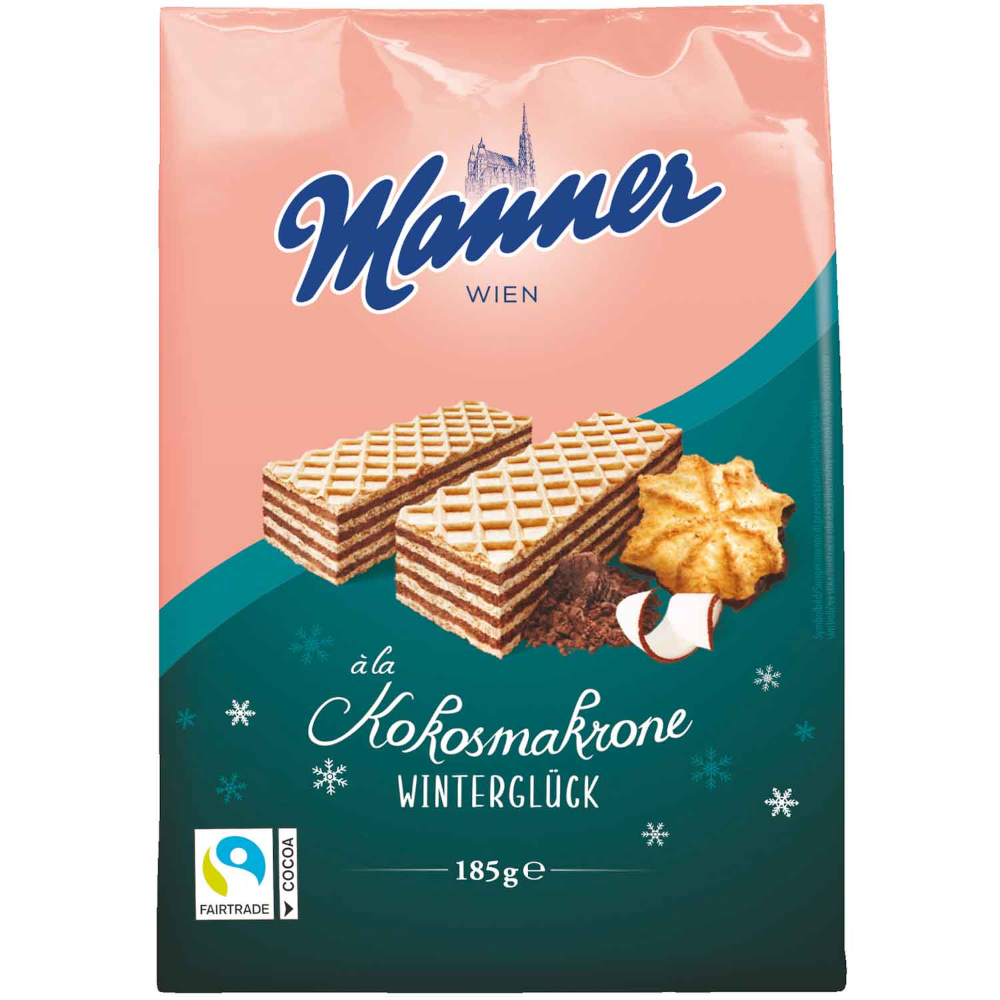 Manner Winterglück à la Coconut Macaroon Wafer Pastries 185g / 6.52oz