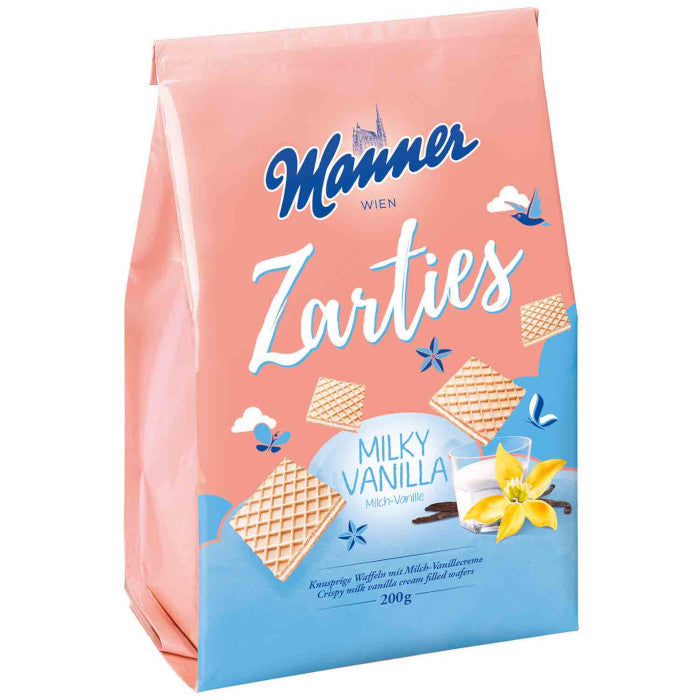 Manner Zarties Milky Vanilla Waffelgebäck 200g / 7.05oz
