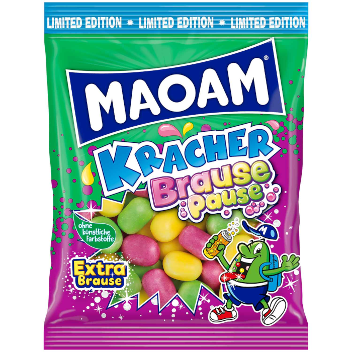 MAOAM Kracher Brause Pause Chewable Candies with Effervescent Filling 200g