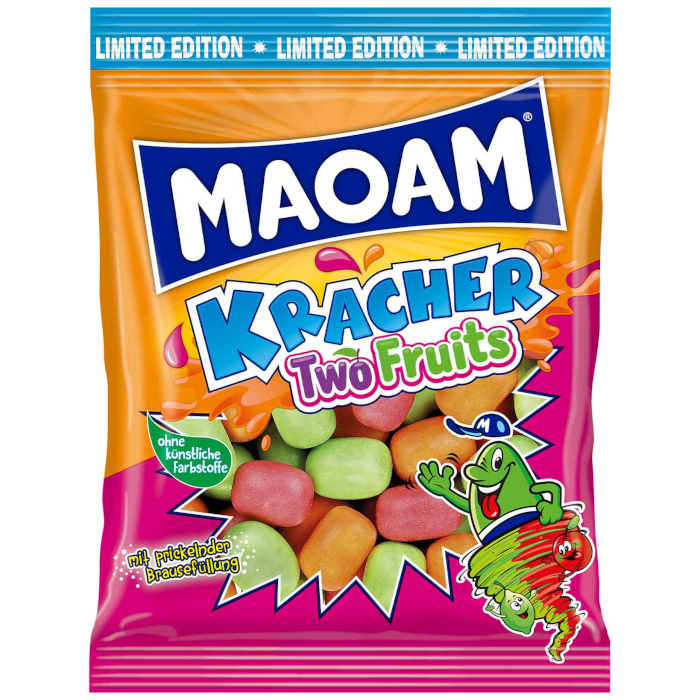 MAOAM Kracher Two Fruits Chewy Sweets with Sherbet Filling 200g