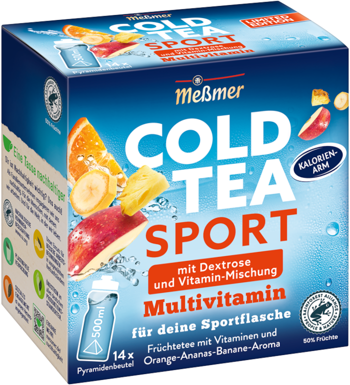 Meßmer Cold Tea Sport Multivitamin 14 pyramid bags Brands of Germany
