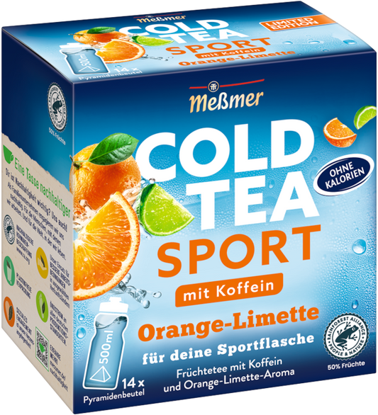 Meßmer Cold Tea Sport Orange-Limette 14 Pyramidenbeutel