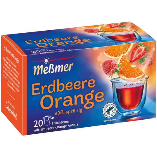Meßmer Früchtetee Erdbeere Orange 20 Teebeutel