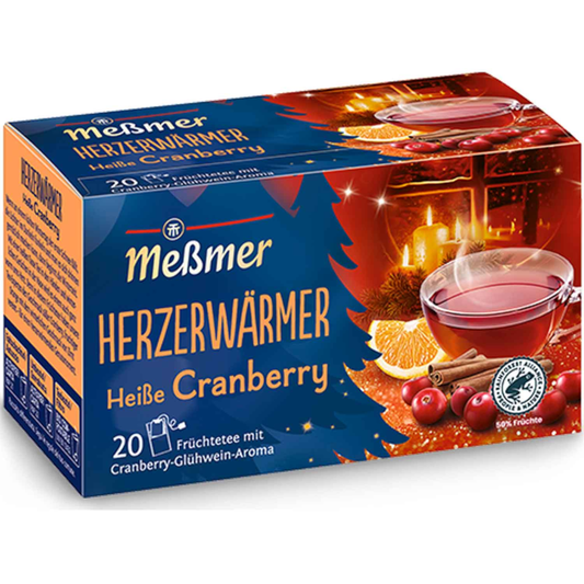 Meßmer Herzenwärmer Heiße Cranberry Früchtetee 20 Teebeutel
