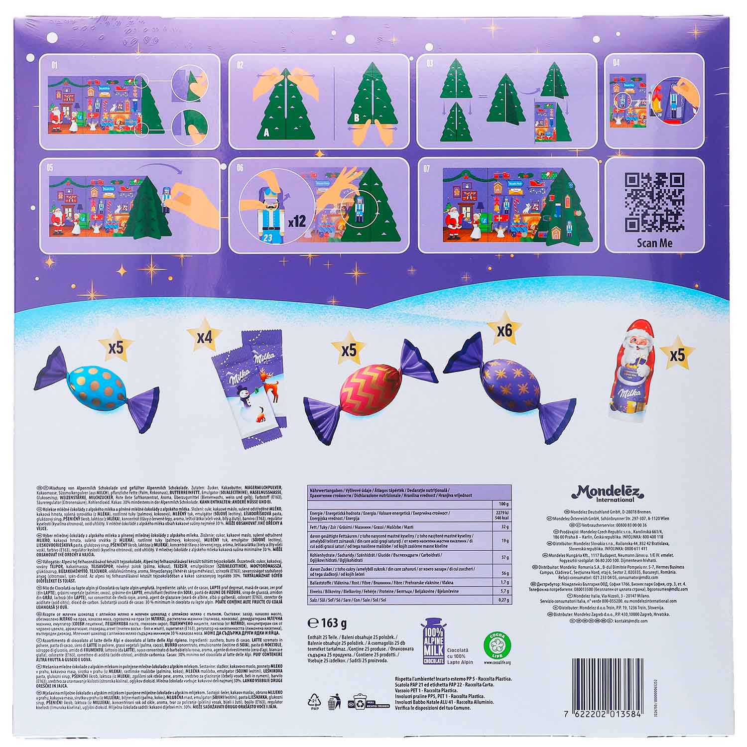 Milka 3D Ambachtelijke Adventskalender 163g / 5.74oz