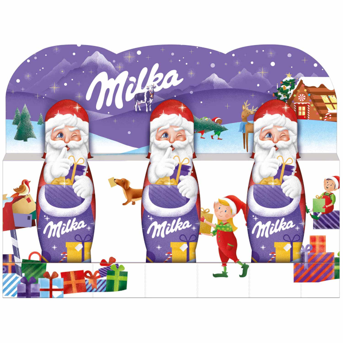 Milka Schokoladen Weihnachtsmänner 3 x 15g Alpenmilch 45g / 1.58 oz