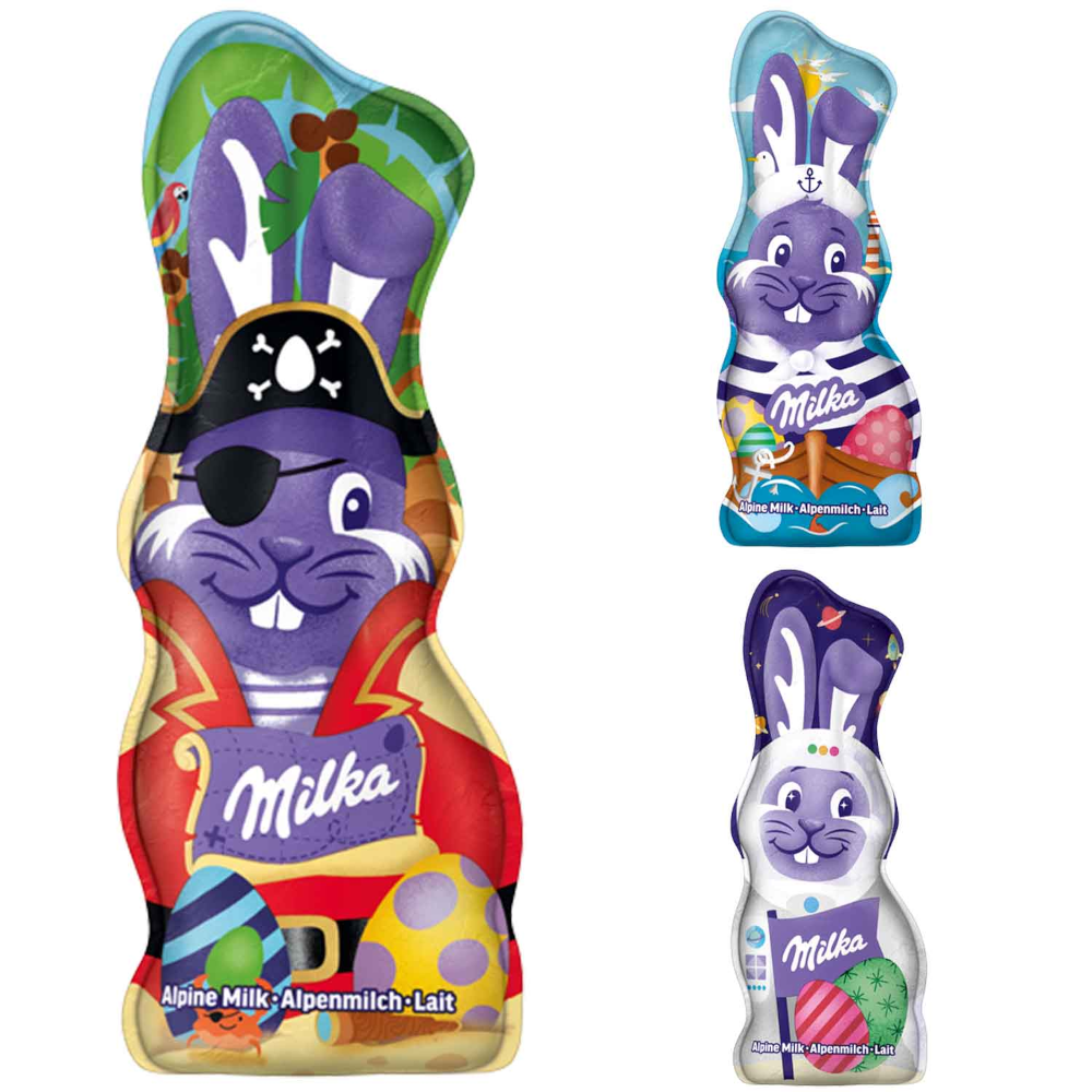 Milka Schmunzelhase Alpenmilch Design Edition 45g / 1.58oz