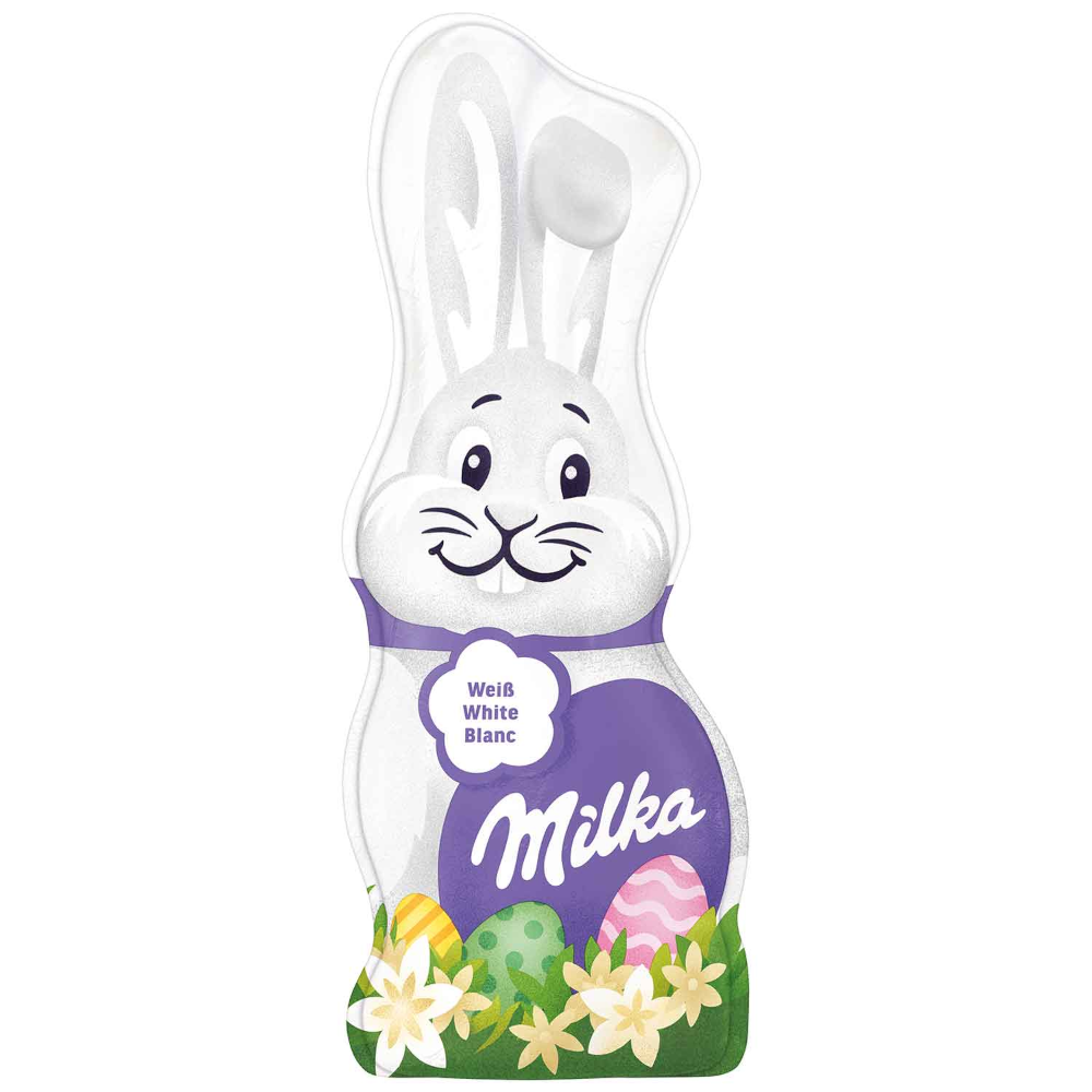 Milka Schmunzelhase Weiße Alpenmilch Schokolade Osterhase 90g / 3.17oz