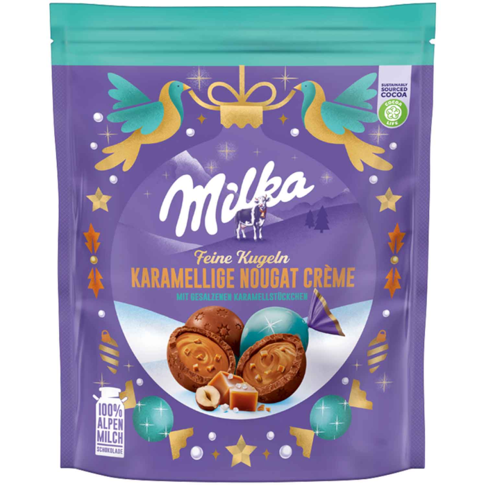 Milka Fine Chocolate Balls Caramel Nougat Cream 90g / 3.17oz
