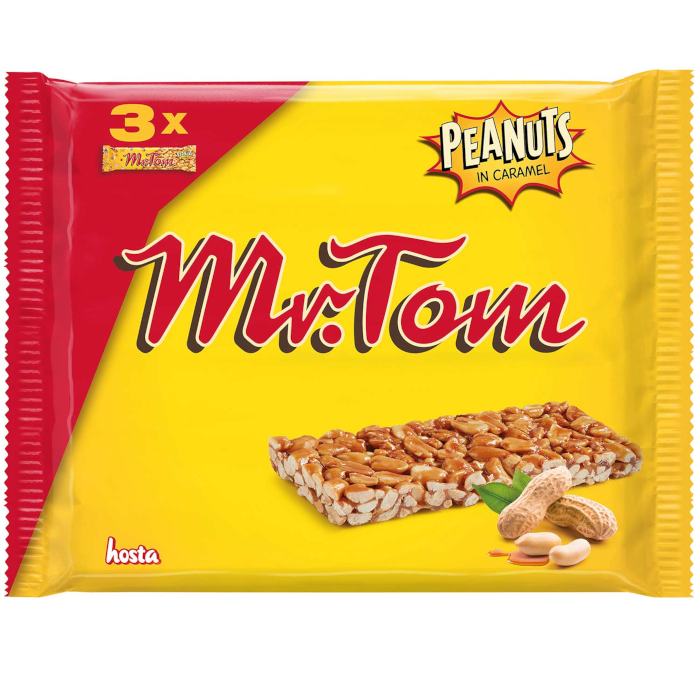 Mr. Tom Roasted Peanuts in Caramel 3 x 40g bars
