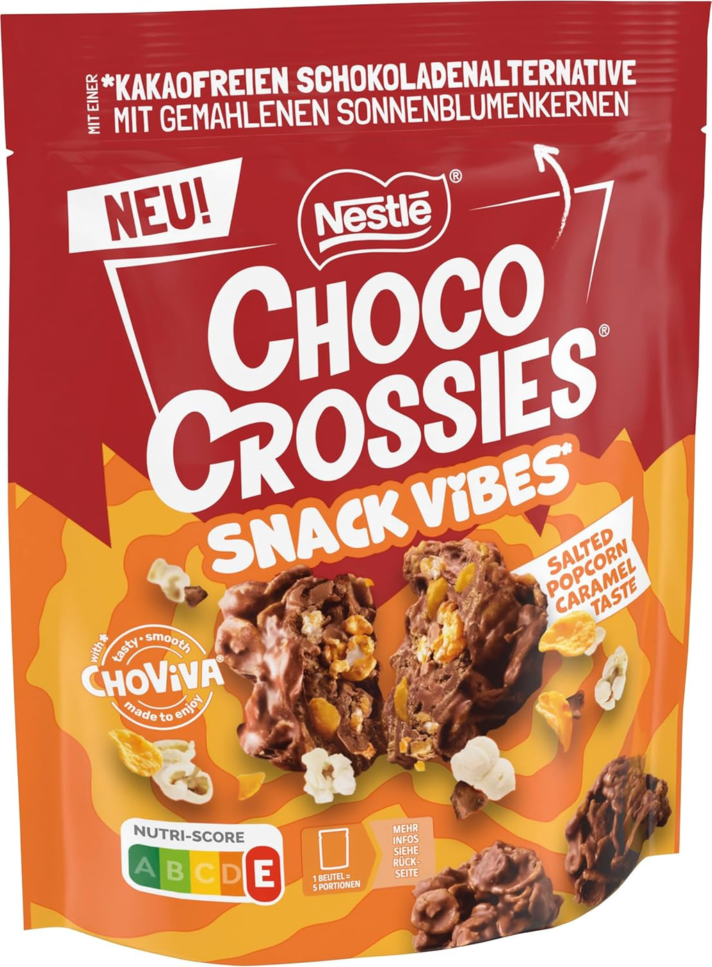 Nestlé Choco Crossies Snack Vibes Salted Popcorn Caramel Taste, ChoViva ...
