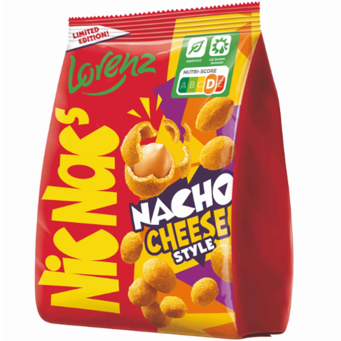 Lorenz Nic Nac's Nacho Cheese Style Cacahuètes enrobées de pâte croustillante 110g