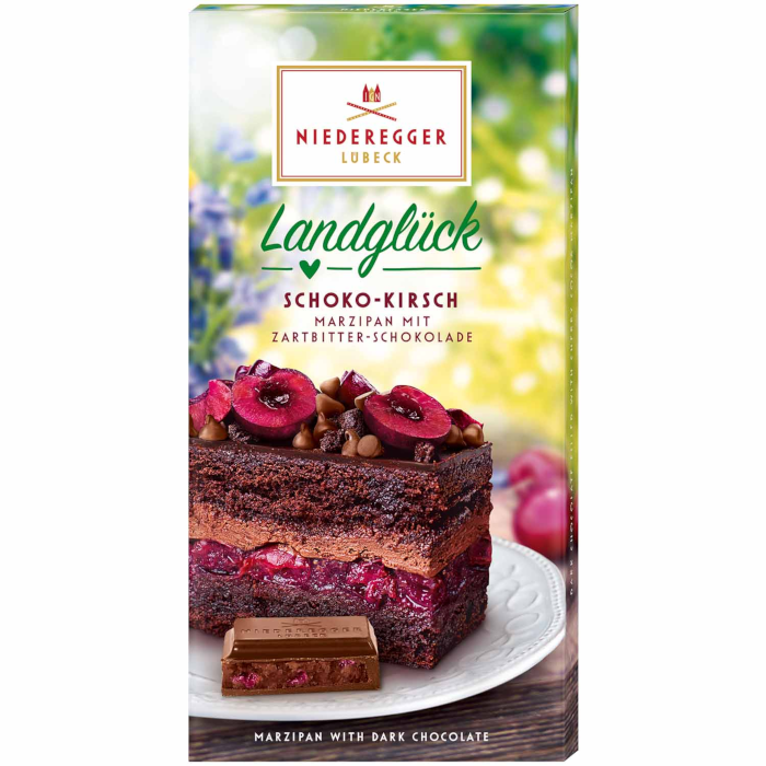 Niederegger Landglück Marzipan Bar Chocolate-Cherry 110g / 3.88oz