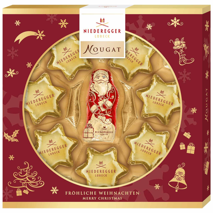 Niederegger Nougat Weihnachtsmann & Sterne 122g