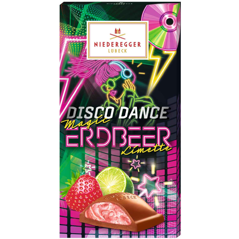Niederegger Praliné Bar Disco Dance Magic Morango Lima 100g