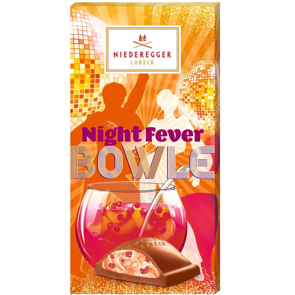 Niederegger Praliné Chocolate Bar Night Fever Punch 100g
