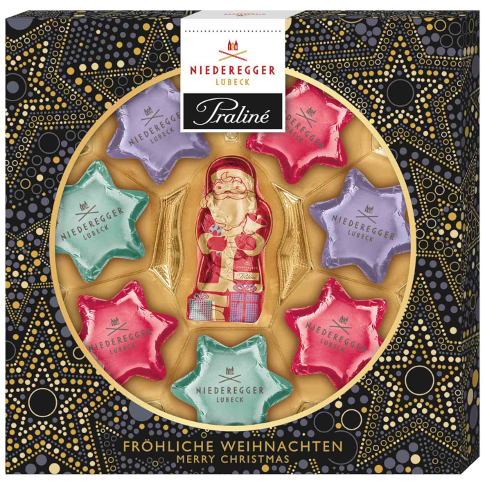 Niederegger Praliné Weihnachtsmann & Sterne 100g