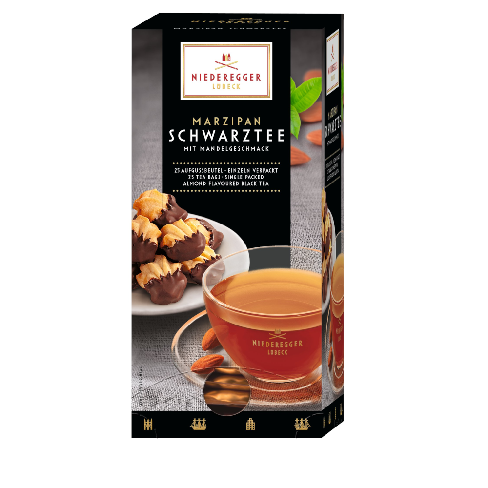 Niederegger Marzapane Black Tea 25 bustine di tè