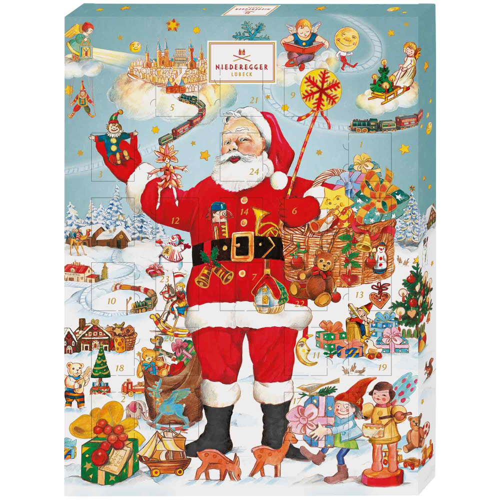 Niederegger Adventskalender Weihnachtsmann 500g / 17.63oz