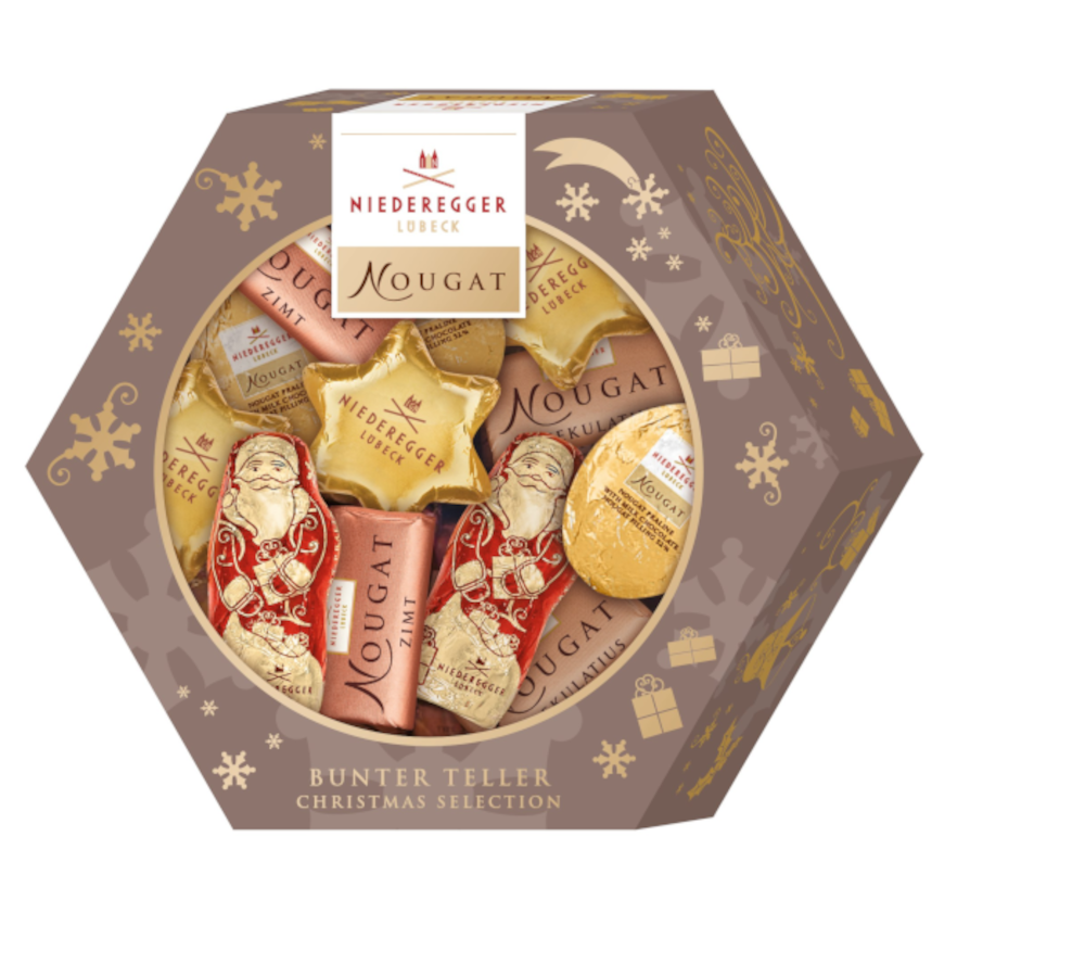 Niederegger Bunter Teller Nougat Christmas Selection 228g