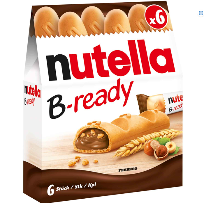 Ferrero Nutella B-ready Nut-Nougat Snack 6 pieces 132g / 4.65oz