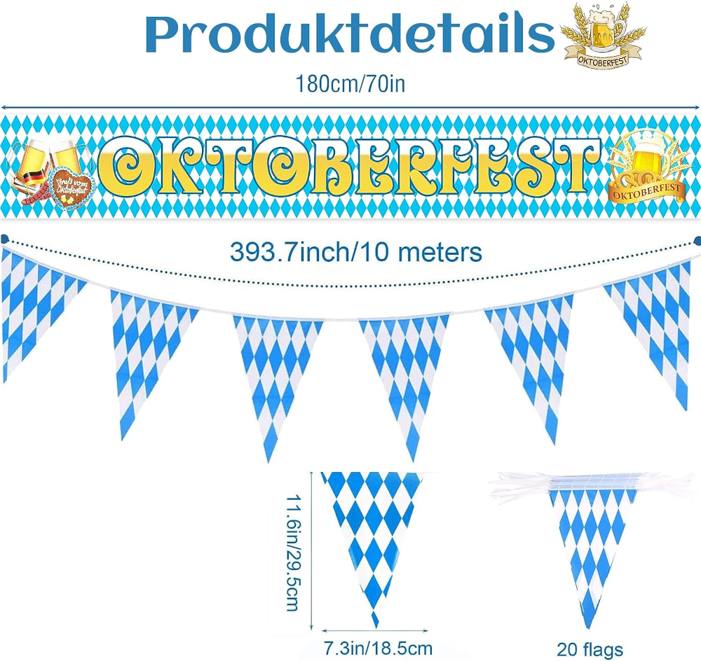 Oktoberfest Party Dekorations-Set 50-teilig