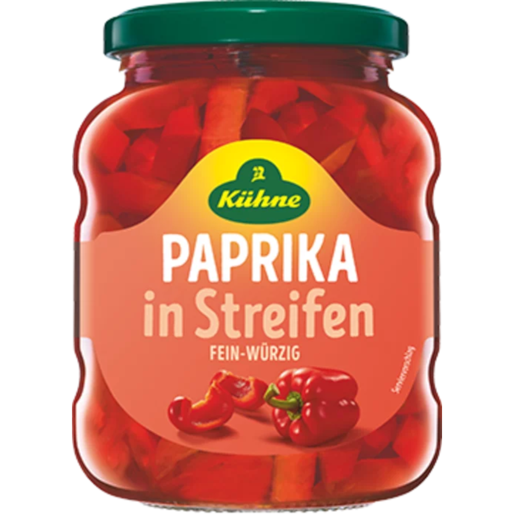 Kühne Paprika in Strips, Finely Spicy 370ml / 12.51fl.oz.