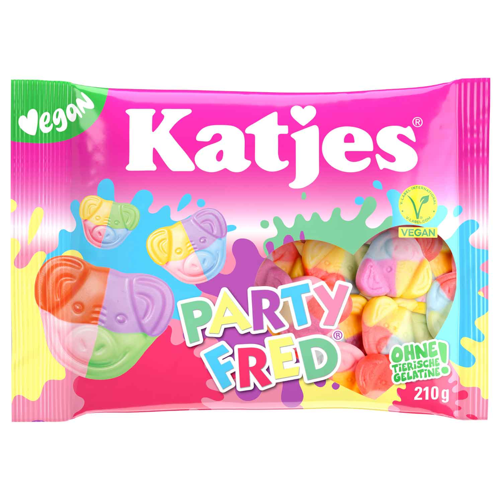 Katjes Party Fred veganes Schaumzucker-Fruchtgummi 210g