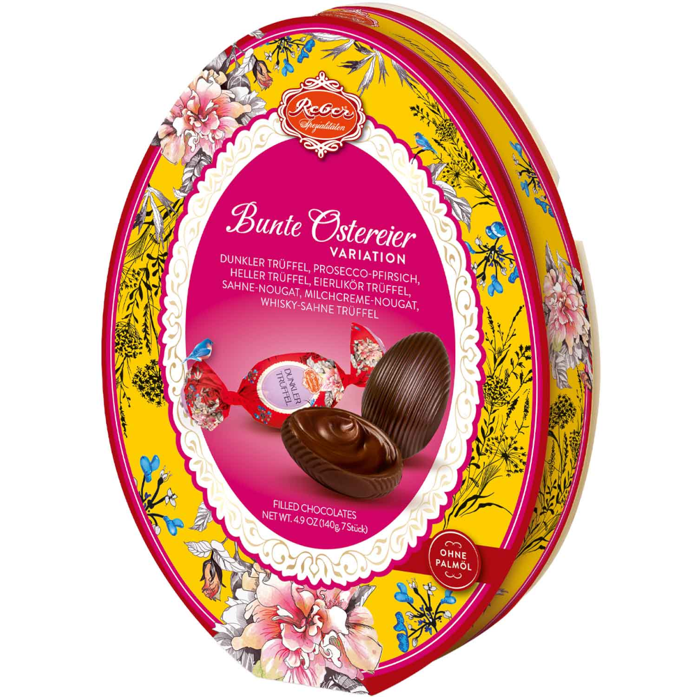 Huevos de Pascua Reber de colores surtidos, 140 g/4,93 oz