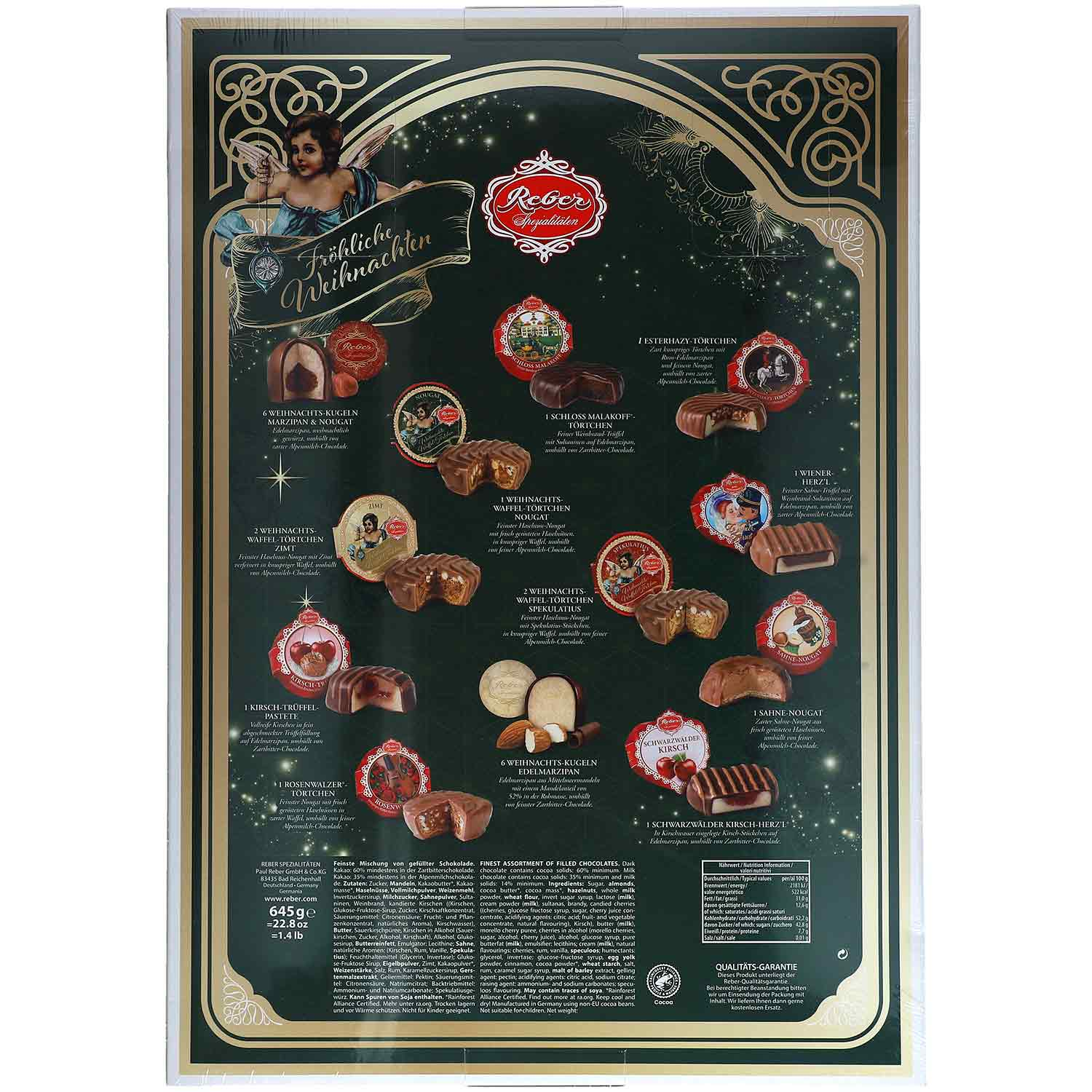 Calendario dell'Avvento Reber Confiserie Angel 645g / 22,75oz