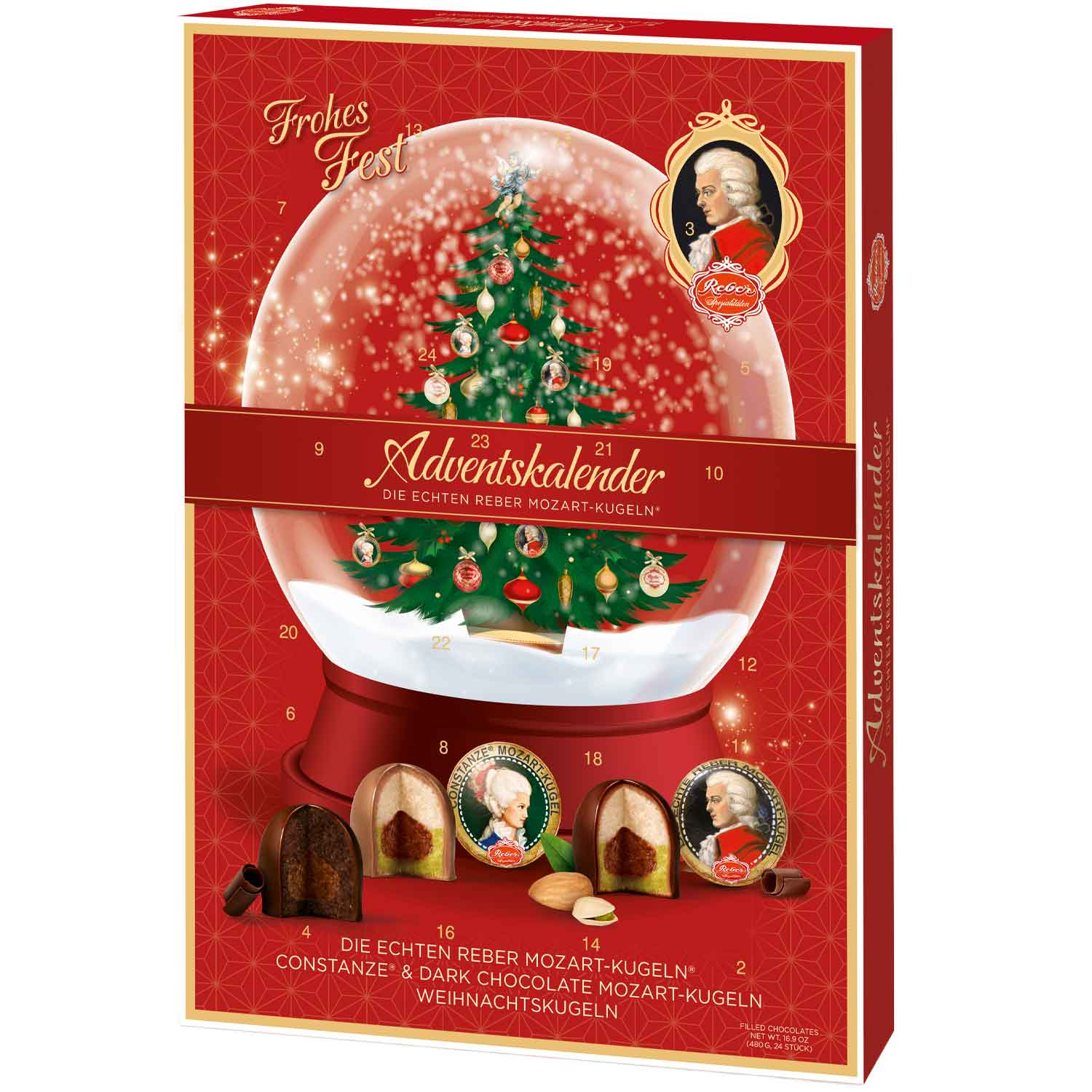 Reber Mozart Adventskalender 480g