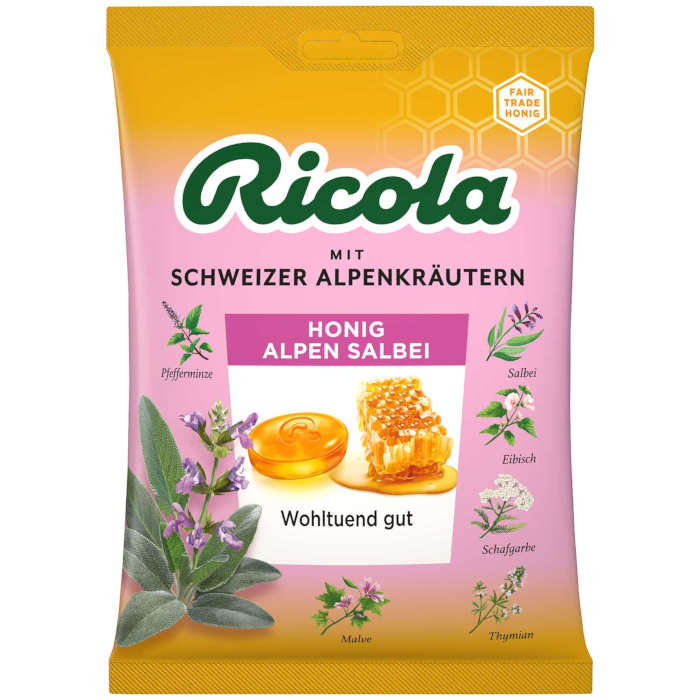 Ricola Honig Alpen Salbei Kräuterbonbons 75g / 2.64oz